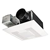 Panasonic FV-0511VFL1 WhisperFit DC Retrofit Ventilation Fan with Light, Dimmable LED Light and Nightlight, 50, 80 or 110 CFM, Quiet Energy Star Certified Energy-Saving Ceiling Mount Fan, Residential Remodel, UL Listed for Tub or Shower Enclosure when GFCI Protected