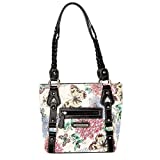 New Stone Mountain Logo Purse Tote Hand Bag Floral Butterflies Braided Strap