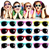 GINMIC Kids Sunglasses Party Favors,12Pack Neon Sunglasses for Kids,Boys and Girls, Great Gift for Birthday Party Supplies, Beach, Pool Party Favors, Fun Gift, Party Toys, Goody Bag Favors - 80’s Party Accessories