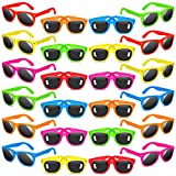 INNOCHEER Party Sunglasses for Kids 24pack with UV400 Protection Eyewear Neon Sunglasses for Boys, Girls - Great Gift for Party Favors, Birthday Party and Outdoor Activity