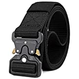 MOZETO Tactical Belts for Men 1.5' Nylon Work Utility Heavy Duty Concealed Carry Gun Belt with Metal Quick Release Buckle