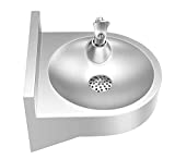 Alpine Industries Drinking Water Fountain, Wall Mounted Water Drinking Fountain Dispenser, Clean Water Ideal for Indoor Outdoor Spaces and Commercial Areas (Stainless Steel, Satin)