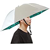 Qukipet Umbrella Hat, 37 inch Fishing Umbrella Cap for Adults and Kids, Elastic Folding Compact UV&Rain Protection Headwear for Fishing Golf Gardening Outdoor-Camouflage