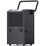 Waykar 155 Pints Commercial Dehumidifier with Drain Hose Industrial Dehumidifier with Continuous Drain Hose in Large Space up to 7500 Sq.ft for Home Basements Whole House Library Moisture Remove