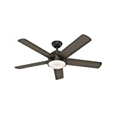 Hunter Romulus Indoor Wi-Fi Ceiling Fan with LED Light and Remote Control, 54', Noble Bronze