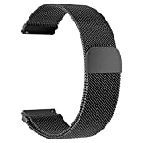20mm Quick Release Watch Band Metal Strap Compatible with Amazfit Bip U Pro and Amazfit GTS,Garmin Vivoactive 3,Galaxy Watch Active 2,Samsung Galaxy Watch 42mm,Galaxy Watch 3 41mm Smartwatch (Black)