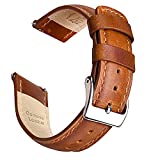 Ritche Leather Watch Band 20mm Quick Release Leather Watch Strap (Toffee Brown)