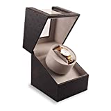 Efaithtek Automatic Single Watch Winder with Japanese Mabuchi Quiet Motor，AC Adapter or Battery Powered