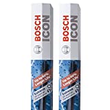 Bosch ICON Wiper Blades 26A16A (Set of 2) Fits Honda: 16-07 CR-V, Nissan: 14-09 Murano, Subaru: 16-15 Impreza, Toyota: 19-09 Corolla +More, Up to 40% Longer Life, Frustration Free Packaging