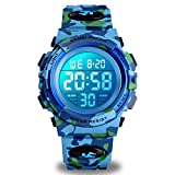 Boys Watches Ages 4-15, Kids Camouflage Digital Sports Waterproof Outdoor Analog Electronic Watches with Alarm Stopwatch, Children Birthday Presents Gifts Toys for Age 4-12 Year Old Boys Girls