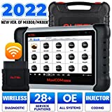 Autel MaxiCOM MK808BT Diagnostic Scan Tool - 2022 Upgraded Ver. of MK808/MX808, All System Automotive Scanner with 25+ Service Functions, Injector Coding, ABS Auto Bleed, Oil Reset, EPB, BMS, SAS, DPF