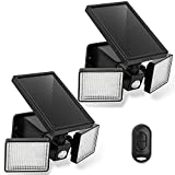 CODN Solar Lights Outdoor, 100 LED Flood Security Lights with Motion Sensor Wireless, IP65 Waterproof, 270° Rotatable Flood Wall Lights with 3 Modes for Garage Yard Entryways Patio (2 Pack)