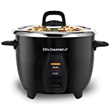 Elite Gourmet ERC2010B# Electric 10 Cup Rice Cooker with 304 Surgical Grade Stainless Steel Inner Pot Makes Soups, Stews, Grains, Cereals, Keep Warm Feature, 10 cups cooked (5 Cups uncooked), Black