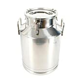 TFCFL Milk Can 304 Stainless Steel 20/30/40/50/60L Milk Bucket Wine Pail Bucket Milk Can Tote Jug with Sealed Lid Heavy Duty