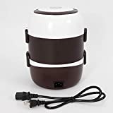 Electric Lunch Box, Portable 3 Layers 2L Electric Lunch Box Steamer Pot Rice Cooker Warming Bento For Home Food Grade Material Stainless Steel