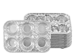 PARTY BARGAINS 6-Cup Aluminum Muffin Pans - (20 Pack) Standard Size Cupcake Aluminum Pans, Favorite Muffin Tin Size for Baking Cupcakes