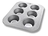 USA Pan Bakeware Toaster Oven Cupcake and Muffin Pan, Nonstick Quick Release Coating, 11 x 9 x 1 1/2', Aluminized Steel