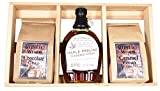 Gourmet Breakfast Gift Crate with Mouthwatering Pancake Mix, Gourmet Small-Batch Syrup Specialty Muffin Mix in Wooden Crate