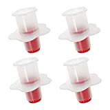 HONJIE Cupcake Corer and Filler Set，Plastic Cupcake Corer Plunger Cutter Pastry Corer Digging Holes Tools for Muffin Cake Filling, Red 4 Pack