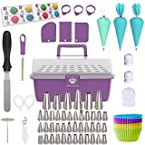 Cakebe Cake Decorating Tools 115-Piece Piping Bags&Tips Set Cake Decorating Kit with 42 Piping Tips Cake Decorating Supplies with Frosting Tips&Bags Cupcake Decorating Kit Cookie Decorating Supplies