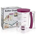 Kndatle Pancake Cupcake Batter Dispenser, Batter Separator Bakeware Maker with Measuring Label, Perfect Baking Tool for Cupcakes, Waffles, Muffin Mix, or Any Baked Goods