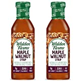 Walden Farms Maple Pancake Syrup, 12 oz., Low Carb Keto Friendly, Non-Dairy, No Gluten, and 99% Sugar Free, Sweet and Delicious Flavor for Pancakes, Waffles, French Toast, 2 Pack - New Packaging!