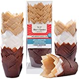 Baker’s Signature Tulip Baking Paper Cupcake & Muffin Liners Pack of 150 | Grease Resistant Wrappers – Will Not Curl or Burn – Comes in Convenient Packaging