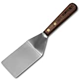 HIC Kitchen Dexter-Russell Pancake Turner, Stainless Steel with Walnut Handle, 4 x 2-1/2'