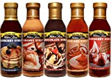 Walden Farms Caramel Syrup/Blueberry Syrup/Strawberry Syrup/Pancake Syrup/Chocolate Syrup – Sweet Syrups 12 oz. x5.