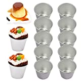 Pudding Moulds, 10pcs Aluminum Baking Cups Cupcake Mould Muffin Tin Dariole Moulds Baking Tool