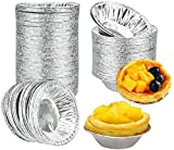 YINGSHU Pack of 250 Egg Tart Moulds, Disposable Aluminium Foil Cups, Round Egg Tart Tins, Disposable Egg Tart Mould, Aluminium Muffin Moulds, Cupcake Moulds for Cakes, Pastries, Pudding