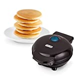 DASH DMS001BK Mini Round, Electric Griddle Machine for Individual Pancakes, Cookies, Eggs & other on the go Breakfast, Lunch, Snacks with Indicator Light, Black