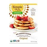 Simple Mills No Added Sugar Pancake & Waffle Mix, Original - Gluten Free, Plant Based, Paleo Friendly, 10 Ounce (Pack of 1)