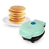 DASH Mini Maker Electric Round Griddle for Individual Pancakes, Cookies, Eggs & other on the go Breakfast, Lunch & Snacks with Indicator Light + Included Recipe Book - Aqua