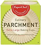 PaperChef (2 Pack) Extra Large Paper Cupcake Liners/Baking Cups, 30-ct/Box, Оne Расk, Tan