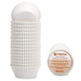Gifbera White Cupcake Liners Standard Muffin Cups 400-Count, Unbleached Greaseproof Paper, No Smell
