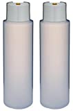 2 Pack Refillable 16 Ounce HDPE Squeeze Bottles With'Stand On The Cap' Dispenser Tops-Great For Lotions, Shampoos, Conditioners and Massage Oils From Earth's Essentials (WHITE CAP)