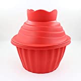 Giant Cupcake Molds,Dishwasher Safe Big Top Silicone Cupcake Molds,Non-Stick Jumbo Caupcake Bake sets for Easy Cake Decorating and DIY Bake tools(3 pack)（JYNHOOR）