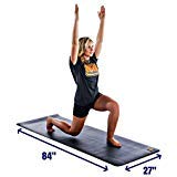 POGAMAT Premium Large Exercise Mats - 84' X 27' X 1/4' Thick XL Durable Workout Mat For Home Gym Flooring - Works Great For All Cardio, Yoga Mat, Exercise Bike Mat, Exercise Equipment - Use With Or Without Shoes