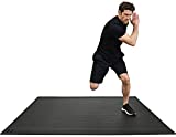 Square36 Thick Large Exercise Mat 6'x6' Workout Floor Mats for Home Gym Fitness With or Without Shoes. Perfect for Jump Rope, Exercise Equipment,Plyometrics, Cardio, HIIT, Aerobics