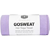 Hot Yoga Shandali GoSweat Microfiber Hand Towel in Super Absorbent Premium Violet Suede for Bikram, Pilates, Gym, and Outdoor Sports. 16 x 26.5 inches.