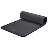 Retrospec Solana Yoga Mat 1/2' Thick w/Nylon Strap for Men & Women - Non Slip Excercise Mat for Yoga, Pilates, Stretching, Floor & Fitness Workouts, Graphite