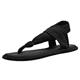 CIOR Women's Yoga Slingback Flip-Flop Sling Thong Sandals Mat Flat Non-Slip Casual Meditation Shoes Casual Slipper for Travelling Beach Pool PartyU120SLT001-Balck-40
