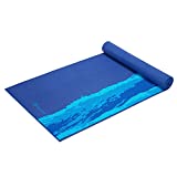 Gaiam Yoga Mat Premium Print Extra Thick Non Slip Exercise & Fitness Mat for All Types of Yoga, Pilates & Floor Workouts, Oceanscape, 6mm