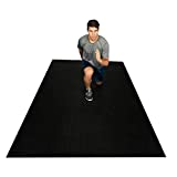Square36 Extra Large Exercise Mat/Fitness Equipment Mat 10' X 6' x 1/4'. Large Home Gym Exercise Mat That Protects Floors. Perfect For Beachbody, TAM, HIIT, PLYO, Zumba. For Use With Or Without Shoes.