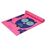 Gaiam Kids Yoga Mat Exercise Mat, Yoga for Kids with Fun Prints - Playtime for Babies, Active & Calm Toddlers and Young Children, Owl, 3mm