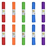 Hello Fit Kids Short Yoga Mat, Easy to Clean, Non-Slip Exercise Mat, 10 Pack, Assorted