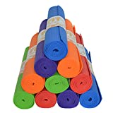 Upward Fit 10 Yoga Mats In Bulk For Schools Kids PE Adults - Non Slip - Latex Free - 10 pack set of Easy to Clean exercise, outdoor and social distancing mats 68' x 24' x 4mm (Assorted)