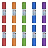 Hello Fit Kid-Friendly Yoga Mat, Economical 10 Pack, Easy to Clean, Non-Slip Texture, Assorted