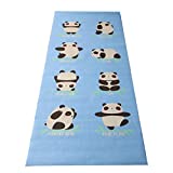 Bean Products Kids Size Sticky Yoga Mat | 3mm Thick (⅛”) x 60” L x 24” W | Non-Toxic, SGS Certified | Non-Skid & Non-Slip Eco-Friendly Exercise or Playtime Mat | Fun Colors & Designs | Panda